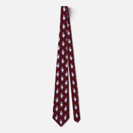 Funny Burgundy Pinguin Krawatte für Tierfreunde