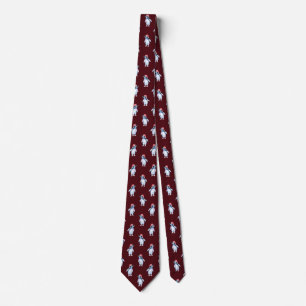 Funny Burgundy Pinguin Krawatte für Tierfreunde