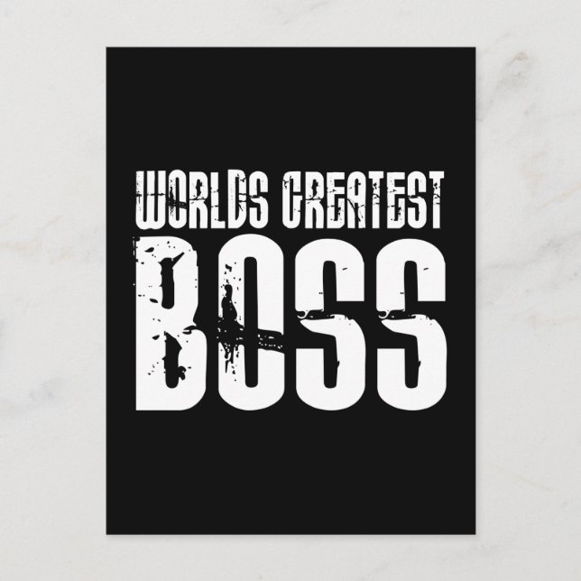 Funny Büro Humor Bosses : Der größte Boss der Welt Postkarte (Vorderseite)