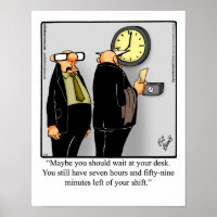 Funny Büro Humor Poster "Time Clock"