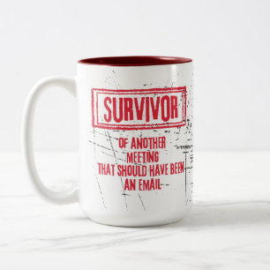 Funny Büro Humor Workplace Joke Zweifarbige Tasse