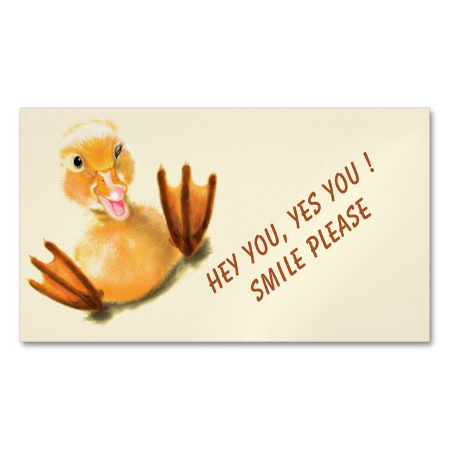 Funny Business Card Magnet und spielerisch Gelbe E (Vorderseite)