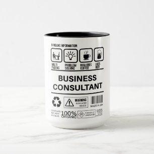 Funny Business Consultant Handling Information Tasse