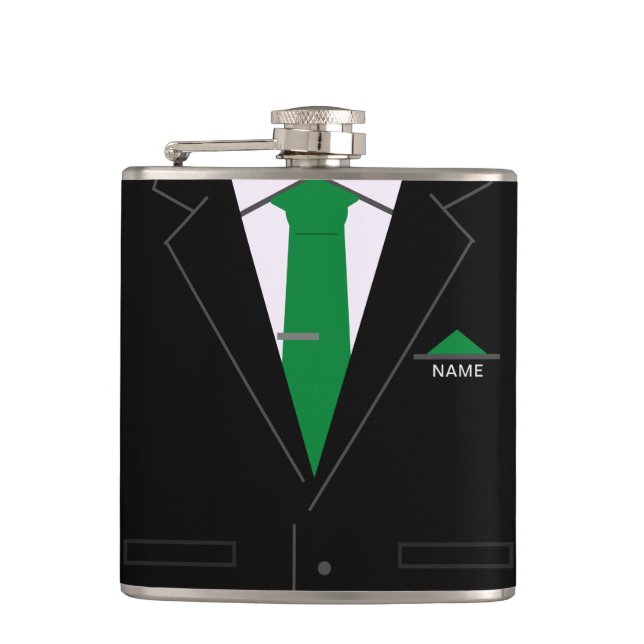 Funny Business Flask mit Individuelle Name Flachmann (Vorderseite)
