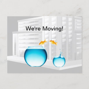 Funny Business Moving Notice Modèle de carte posta