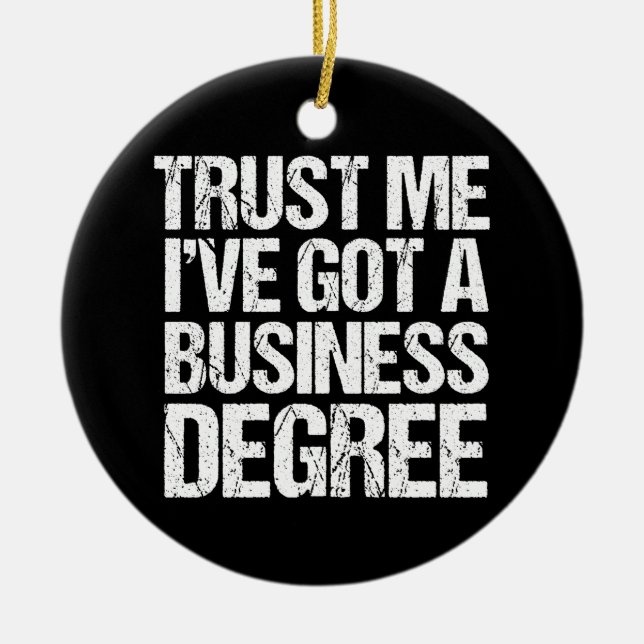 Funny Business School Abschluss MBA-Abschluss Keramik Ornament (Vorne)