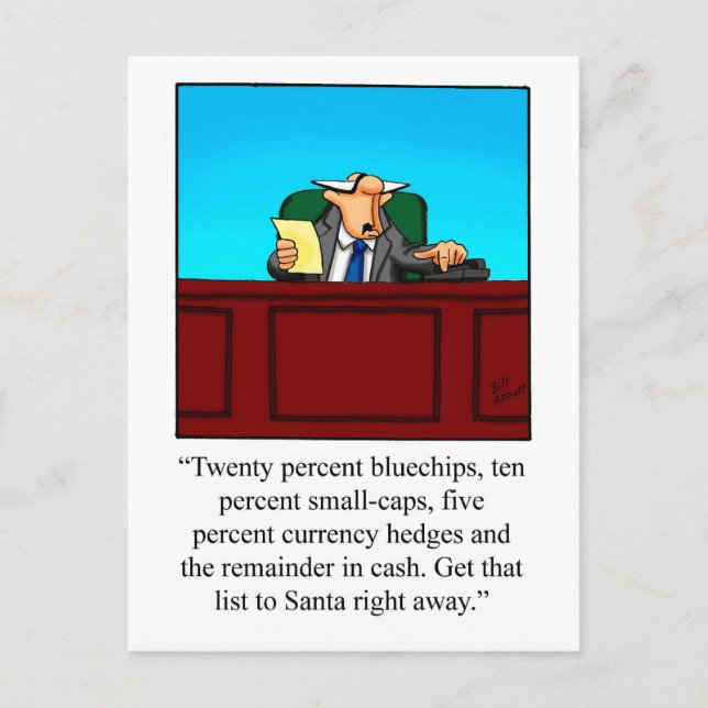 Funny Business Spaß Weihnachts Postcard Feiertagspostkarte (Vorderseite)