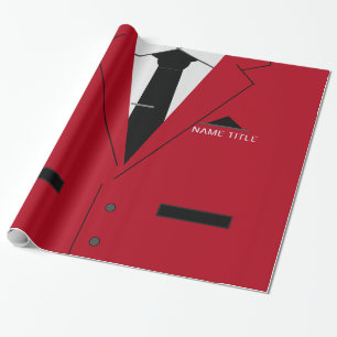 Funny Business Wrapper Individuelle Name Text Geschenkpapier