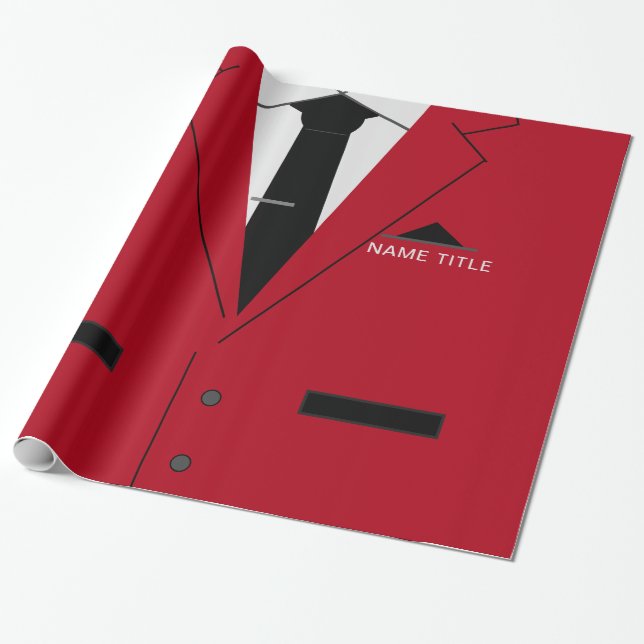 Funny Business Wrapper Individuelle Name Text Geschenkpapier (Ungerollt)