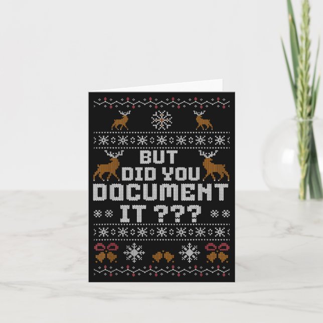 Funny But Did You Doent It Holiday Office Ugly Chr Karte (Vorderseite)