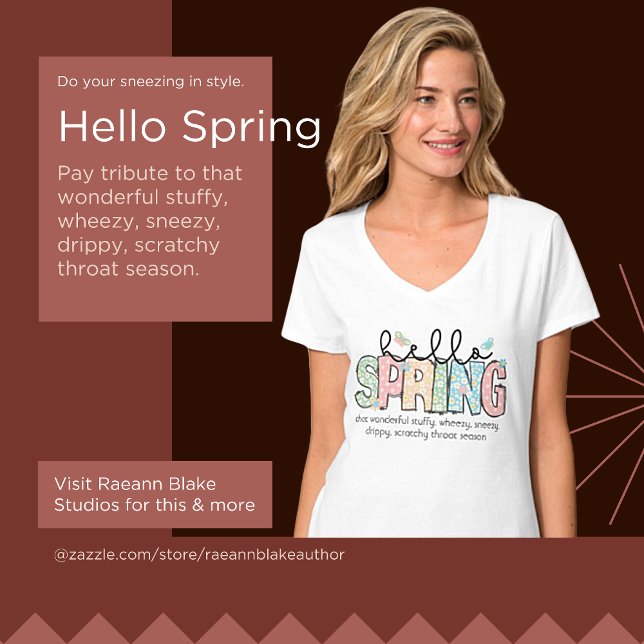 Funny but True Hello Spring V-Neck T - Shirt (Von Creator hochgeladen)