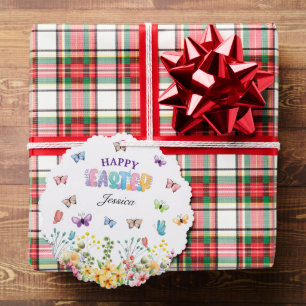 Funny Butterflies Happy Oaster Day Ornament Karte