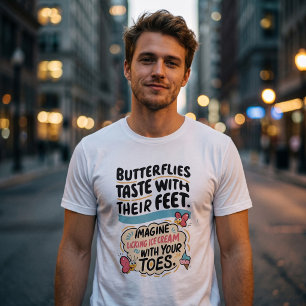 Funny Butterfly Fakt   Whimsikisches Eiscreme und  Tri-Blend Shirt