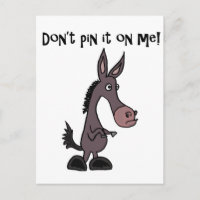Funny Button es nicht auf Me Donkey Cartoon