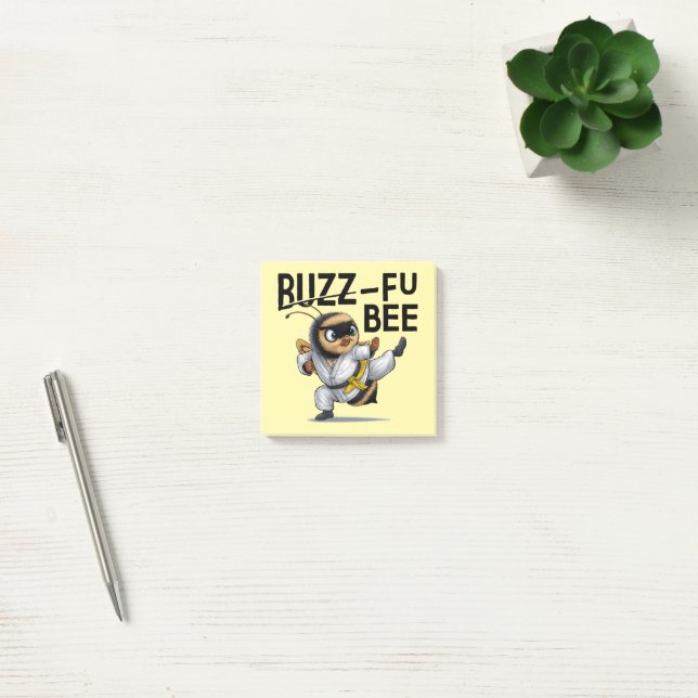 Funny Buzz-Fu Bee Martial Arts Post-it Notes Klebezettel (Büro)