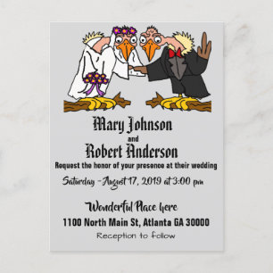 Funny Buzzard Braut und Groom Hochzeit Einladung