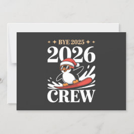 Funny Bye 2025 2026 Crew New Year Friends Squad Magneteinladung