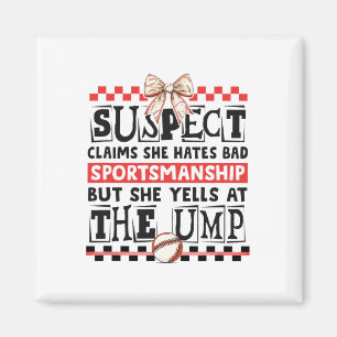 Funny Bysebyll Mama Verdacht Yells bei Ump Sports Magnet