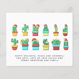 Funny Cacti Weihnachtskaktus Custom Annual Letter