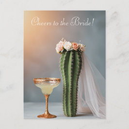 Funny Cactus Bride Postkarte