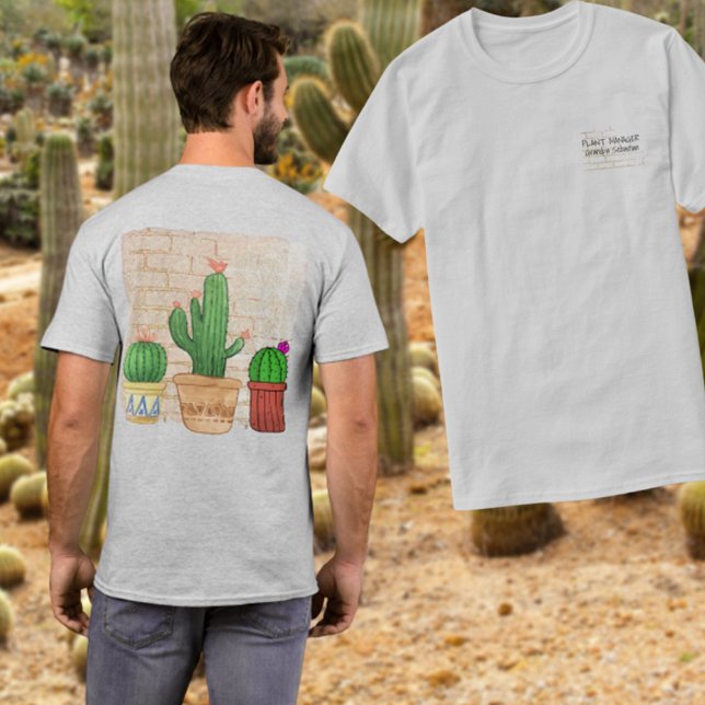 Funny Cactus Pflanze Manager Custom T-Shirt (Von Creator hochgeladen)