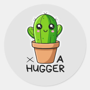 Funny Cactus Pun Niedliche Pflanze Runder Aufkleber