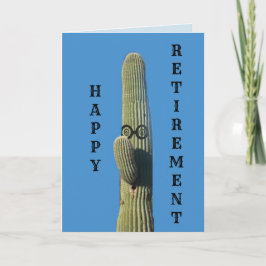 Funny Cactus Retirement Wishs Karte