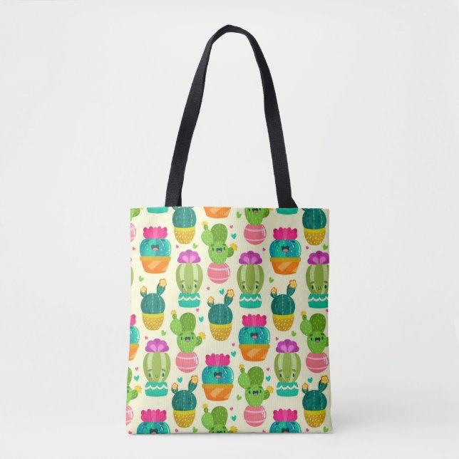 Funny Cactus Succulent Tasche (Vorderseite)