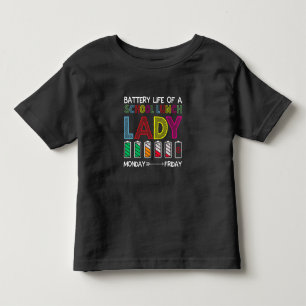 Funny Cafeteria Schule Mittagessen Lady Week Mood  Kleinkind T-shirt