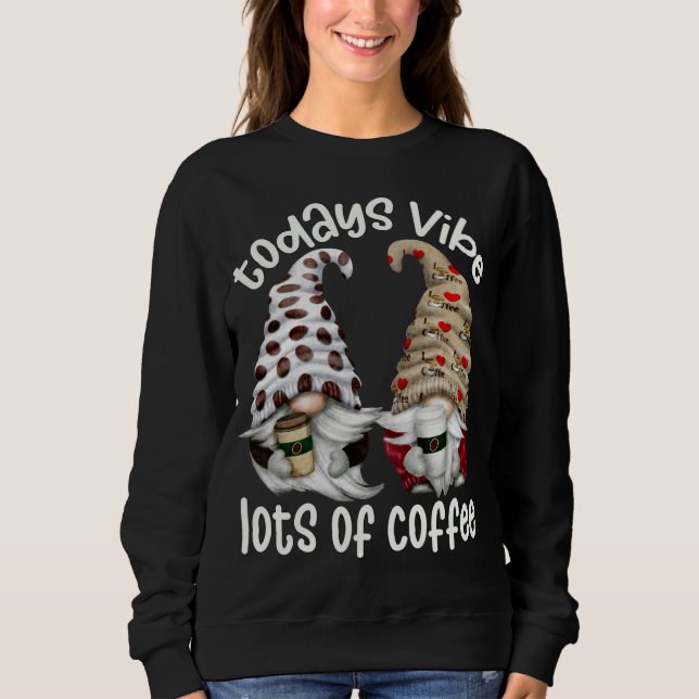 Funny Cafeteria Viele Kaffeegnocken Sweatshirt (Vorderseite)