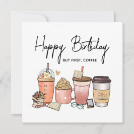– Funny Caffeine Lover Birthday Greeting Feiertagskarte