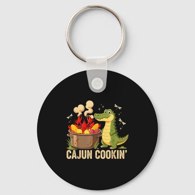 Funny Cajun Louisiana Boil Alligator Crawfish Mard Schlüsselanhänger (Vorderseite)