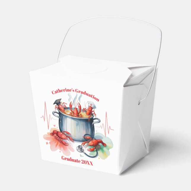 Funny Cajun Nurse Graduation Party Geschenkschachtel (Vorderseite)