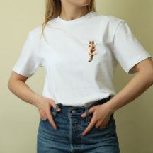 Funny Calico Cat Hang In There Tee