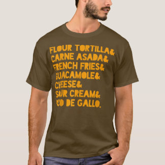 Funny California Burrito Meican Rezept T-Shirt