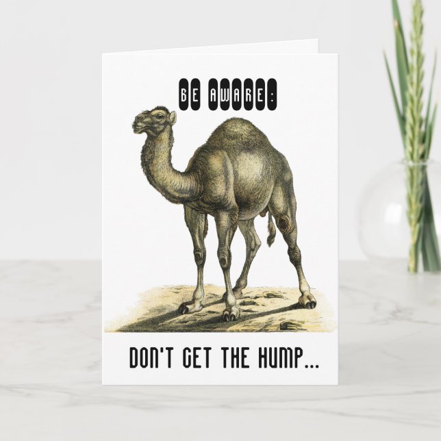 FUNNY CAMEL PERSONALISIERT BIRTHDAY CARD KARTE (Vorderseite)