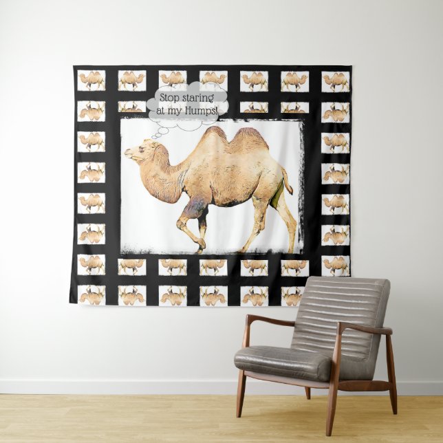 Funny Camel stoppt Staring auf meinem Humps Tapest Wandteppich (Beispiel (Horizontal))
