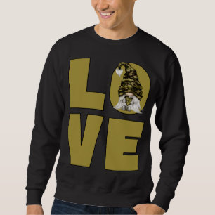 Funny Camouflage Gnome Grandpa Camouflage Veteran  Sweatshirt