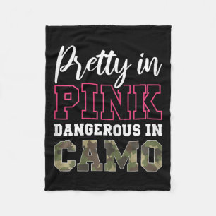 Funny Camouflage Jagd rosa Grafik für Frauen und M Fleecedecke