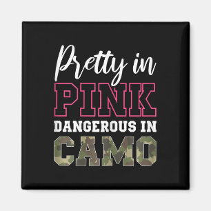 Funny Camouflage Jagd rosa Grafik für Frauen und M Magnet