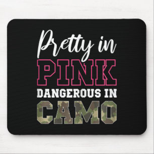Funny Camouflage Jagd rosa Grafik für Frauen und M Mousepad