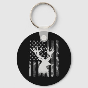 Funny Camouflage Usa Flag Whitetail Buck Deer Hunt Schlüsselanhänger