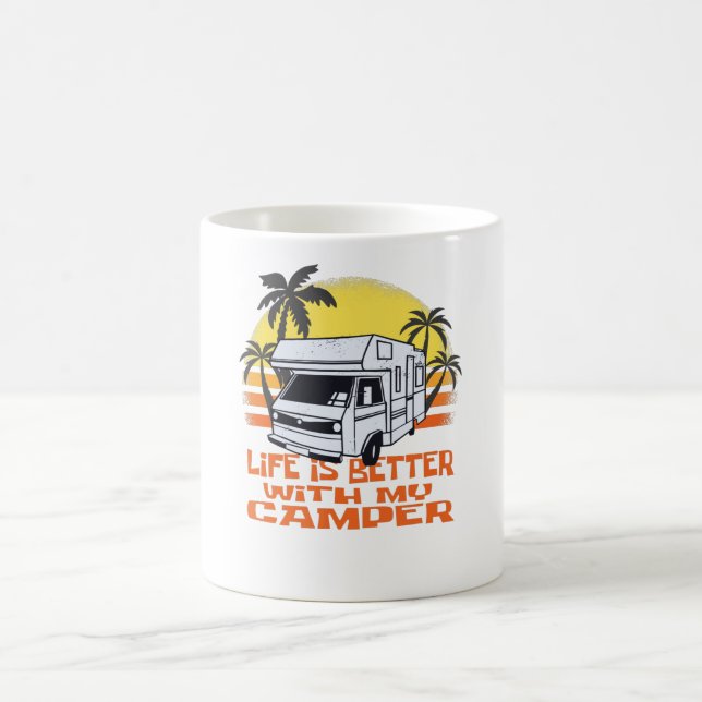 Funny Camper Motorhome - Camping Caravan Kaffeetasse (Mittel)