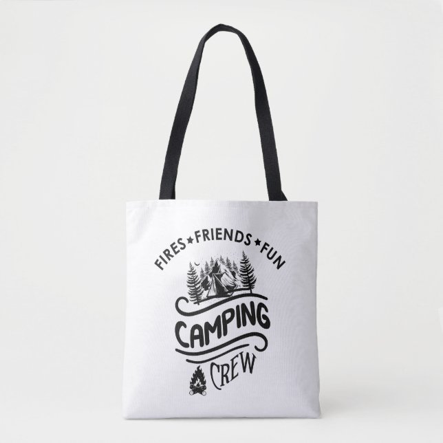 Funny Camping Crew Slogan Campingfreunde Tasche (Vorderseite)