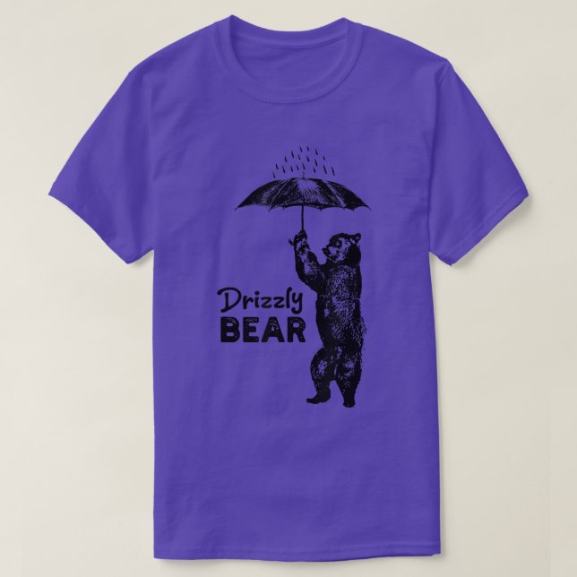 Funny Camping Design - Drizzly Bären Grizzly Bär T-Shirt (Design vorne)