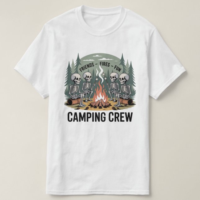 Funny Camping Fires Friends Fun Camping Crew  T-Shirt (Design vorne)