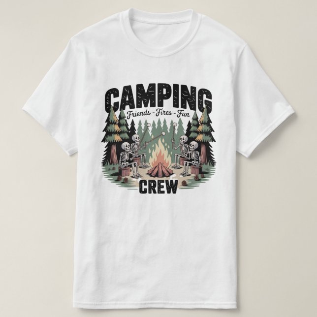 Funny Camping Fires Friends Fun Camping Crew  T-Shirt (Design vorne)