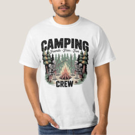 Funny Camping Fires Friends Fun Camping Crew T-Shirt