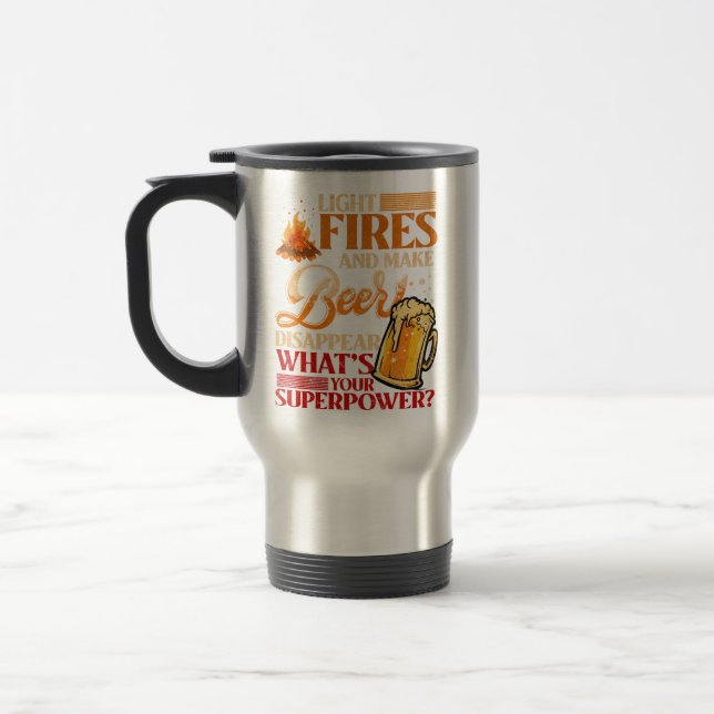 Funny Camping Geschenk ich leichte Brände und mach Reisebecher (Links)