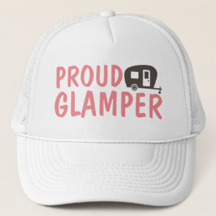 Funny Camping Glamping Hat für Frauen Truckerkappe